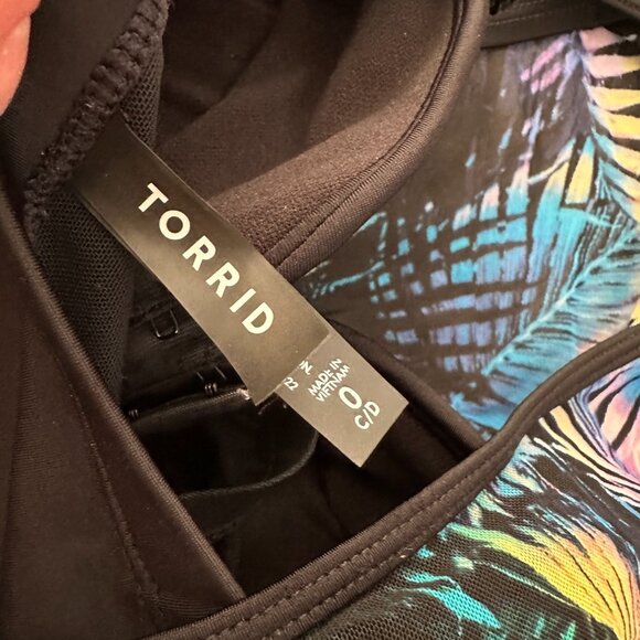 Torrid Swimsuit One Piece Swim Dress Women's size 0 12 High Neck - Picture 5 of 6